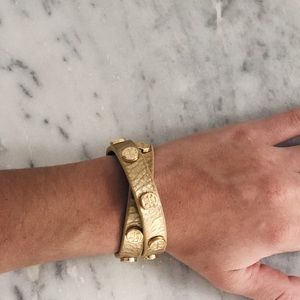 Gold Tory Burch Wrap Bracelet